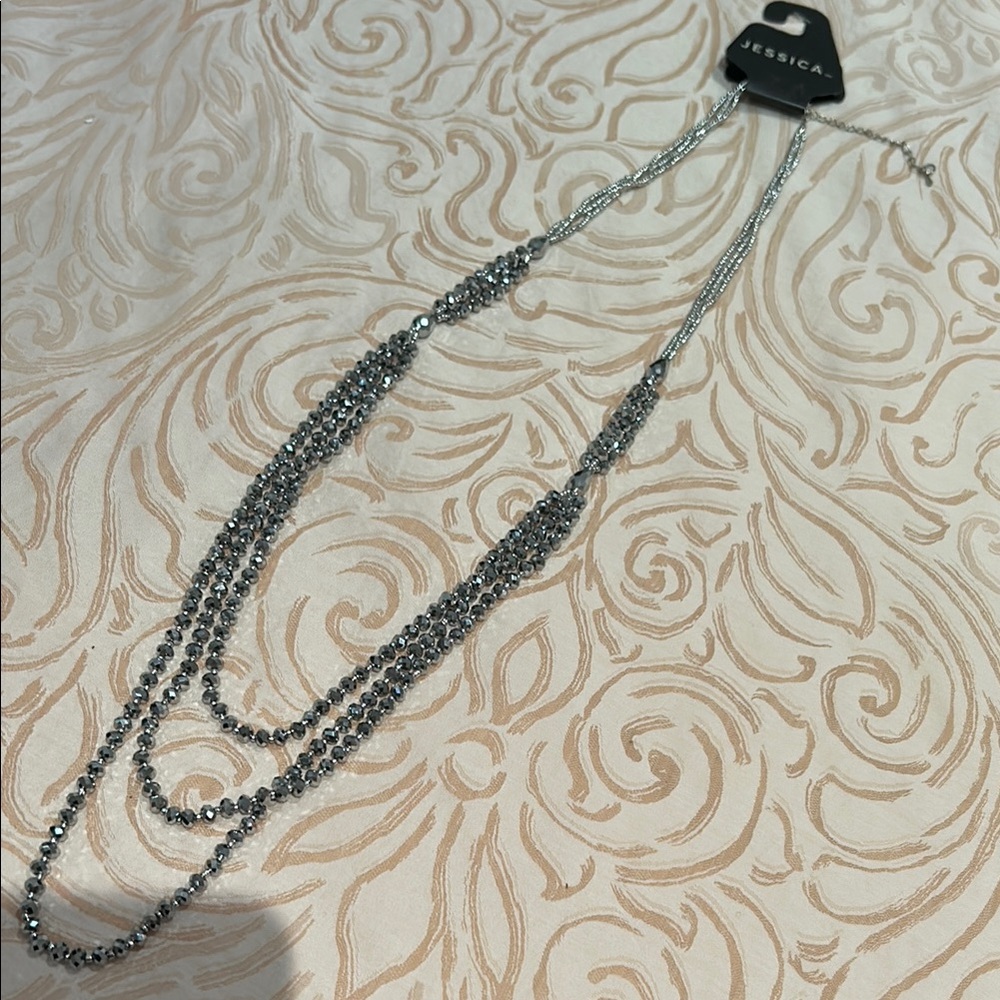 Jessica Silver Multi-Strand Necklace